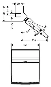 Лейка верхнего душа Hansgrohe Raindance Rainfall 150 1jet stream хром 26443000, 2
