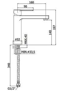 Смеситель для раковины Paffoni Ringo белый матовый RIN074BO Смеситель для раковины Paffoni Ringo белый матовый RIN074BO, 2