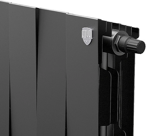 Радиатор биметаллический 8 секций нижнее правое подключение Royal Thermo PianoForte VD 300 Noir Sable RTPNSVDR30008