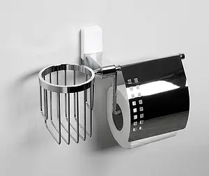 Держатель туалетной бумаги Wasserkraft Leine хром/белый 5059WHITE Держатель туалетной бумаги Wasserkraft Leine хром/белый 5059WHITE, 2