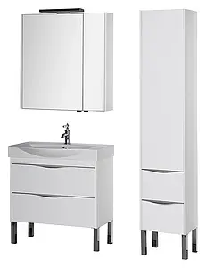 Шкаф-зеркало Aquanet Франка 85 L белый 00183045, 4