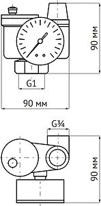 Группа безопасности котла до 50 кВт 1&quot; 3 бар UniPump 42825, 2