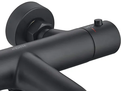 Термостат для ванны Aquatek Вега чёрный матовый AQ1043MB Термостат для ванны Aquatek Вега чёрный матовый AQ1043MB