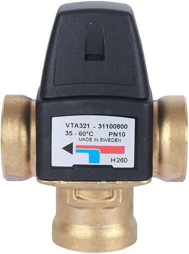 Трехходовой термостатический смесительный клапан ¾&quot; +35...+60°С Kvs 1.6 ESBE VTA321 3110 08 00