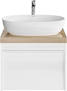 Тумба-умывальник подвесная Kerama Marazzi Modula 60 белая глянцевая MO.60.1+1\WHT+ Тумба-умывальник подвесная Kerama Marazzi Modula 60 белая глянцевая MO.60.1+1\WHT+, 1