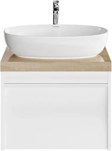 Тумба-умывальник подвесная Kerama Marazzi Modula 60 белая глянцевая MO.60.1+1\WHT+