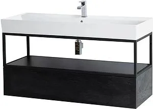 Консоль с умывальником подвесная Cezares Cadro 120 чёрный CADRO-120/46/30-1C-SO-MET-ST+CADRO-120-MENS-NERO+CADRO-120-1C-SO-NR-BLUM Консоль с умывальником подвесная Cezares Cadro 120 чёрный CADRO-120/46/30-1C-SO-MET-ST+CADRO-120-MENS-NERO+CADRO-120-1C-SO-NR-BLUM, 4