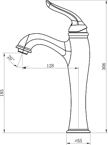 Смеситель для раковины BelBagno Tiffani хром TIF-LMC-CRM