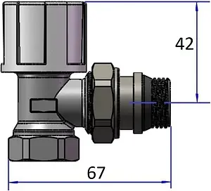 Вентиль терморегулирующий угловой ½" в/н IVANCI IVC.103006.N.03 Вентиль терморегулирующий угловой ½" в/н IVANCI IVC.103006.N.03, 2