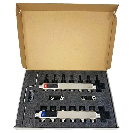 Группа коллекторная с расходомерами 6 отводов 1&quot;в/в x ¾&quot;ек WAAG WG.589.0606