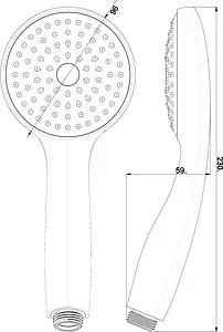 Лейка ручного душа Aquanet хром KH11210CP, 2