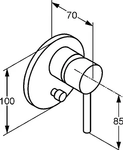 Смеситель для ванны скрытого монтажа Kludi Bozz хром 387160576 Смеситель для ванны скрытого монтажа Kludi Bozz хром 387160576, 2