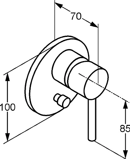 Смеситель для ванны скрытого монтажа Kludi Bozz хром 387160576