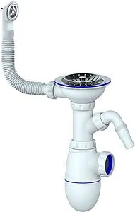 Сифон бутылочный для мойки с переливом Unicorn В431V Сифон бутылочный для мойки с переливом Unicorn В431V, 1