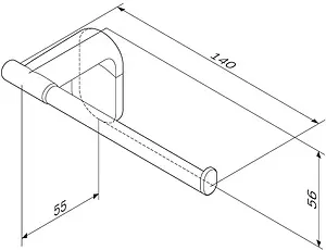Держатель туалетной бумаги Am.Pm X-Joy хром A8434100 Держатель туалетной бумаги Am.Pm X-Joy хром A8434100, 2