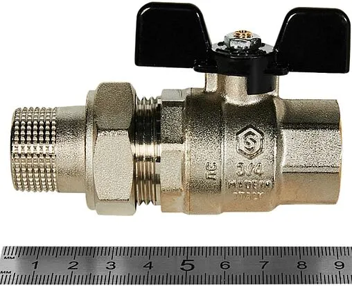 Кран шаровый с американкой ¾&quot;в x ¾&quot;н Stout ГОСТ Р 59553-2021 SVB-0007-200020