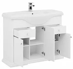 Тумба-умывальник напольная Aquanet Классик 105 белый 00201304+00188365 Тумба-умывальник напольная Aquanet Классик 105 белый 00201304+00188365, 5