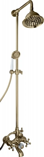Душевая система со смесителем для ванны Timo Nelson бронза/белый SX-1190 antique
