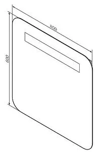 Зеркало с подсветкой Am.Pm Like S с подогревом M81MOX0801WG, 2