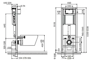 Инсталляция для подвесного унитаза Cersanit Aqua 40 P-IN-MZ-AQ40-QF Инсталляция для подвесного унитаза Cersanit Aqua 40 P-IN-MZ-AQ40-QF, 2