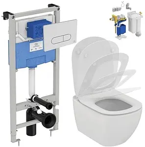 Комплект 5 в 1 Ideal Standard Tesi AquaBlade R029901 с кнопкой Oleas M1 SmartFlush R0117AA хром глянцевый, 1