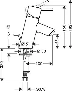 Смеситель для раковины Hansgrohe Talis S 70 хром 32020000, 2
