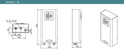 Водонагреватель проточный электрический Zota InLine-6 ZI3468420006