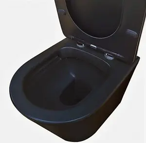 Унитаз подвесной безободковый Comforty черный матовый 105MB Унитаз подвесной безободковый Comforty черный матовый 105MB, 4