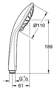 Лейка ручного душа Grohe Euphoria 110 II хром 27220000 Лейка ручного душа Grohe Euphoria 110 II хром 27220000, 2