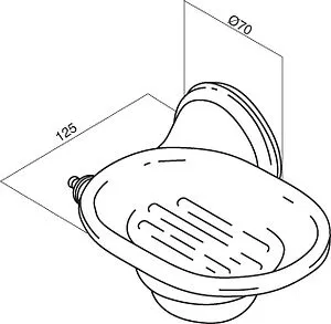Мыльница Am.Pm 5 O Clock хром/белый A2534200 Мыльница Am.Pm 5 O Clock хром/белый A2534200, 3