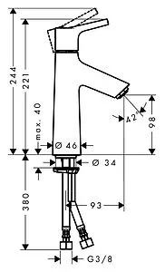 Смеситель для раковины Hansgrohe Talis S 100 хром 72021000, 2