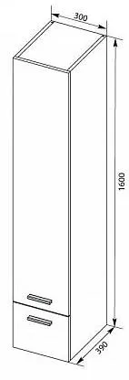 Шкаф-пенал подвесной Aquanet Верона 30 R белый 00175390 Шкаф-пенал подвесной Aquanet Верона 30 R белый 00175390, 2