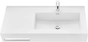 Раковина Aquaton Квадро Про 100 R с полотенцедержателем белый 1A733231QA01R, 1