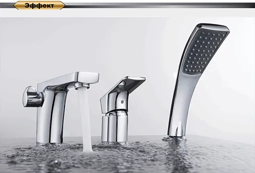 Смеситель на борт ванны на 3 отверстия D&K Berlin Freie хром DA1434901 Смеситель на борт ванны на 3 отверстия D&K Berlin Freie хром DA1434901