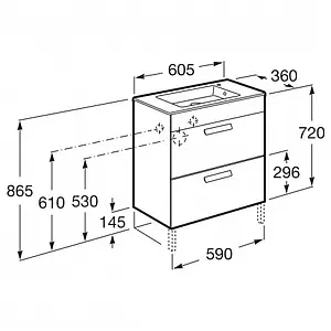 Тумба-умывальник Roca Debba 60 белый глянец ZRU9302708+32799H00Y Тумба-умывальник Roca Debba 60 белый глянец ZRU9302708+32799H00Y, 2