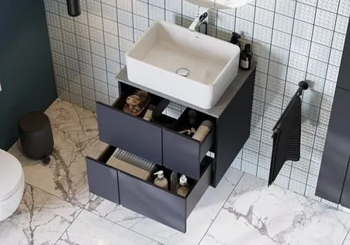 Тумба-умывальник подвесная Roca Luna 60 синий ZRU9307766+