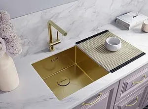 Смеситель для кухни с выдвижным изливом Omoikiri Akashi-S-LG светлое золото 4994263 Смеситель для кухни с выдвижным изливом Omoikiri Akashi-S-LG светлое золото 4994263, 3