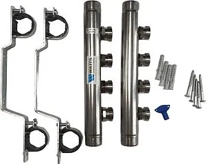 Группа коллекторная распределительная 4 отвода 1"н/н x ¾"ек Watts HLV2000 VA 10080776 Группа коллекторная распределительная 4 отвода 1"н/н x ¾"ек Watts HLV2000 VA 10080776, 5