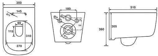 Унитаз подвесной безободковый Aquatek Дива белый AQ2012-00