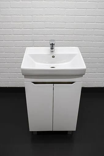 Тумба под умывальник напольный Айсберг Мечта 50 белый/дуб сонома DM2312T