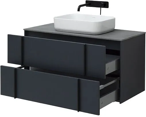 Тумба под умывальник подвесная Allen Brau Reality 100 антрацит 1.32007.AM