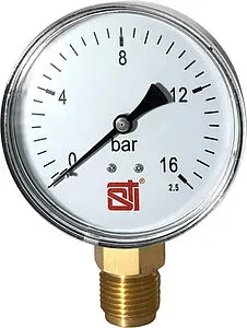 Манометр радиальный STI 80мм 16 бар ½&quot; МР80-12-16, 1