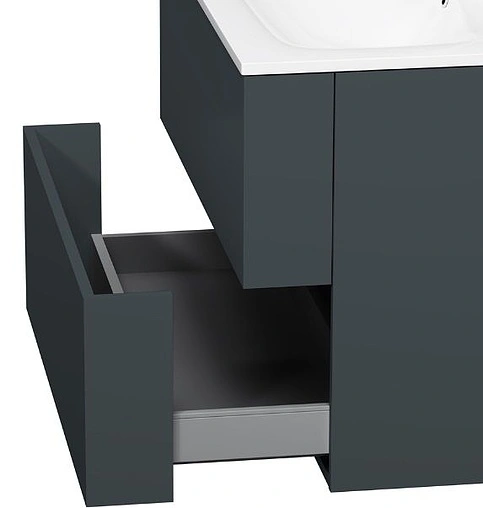 Тумба-умывальник подвесная Am.Pm Spirit 2.0 80 графит M70AFHX0802GM+M70AWCC0802WG