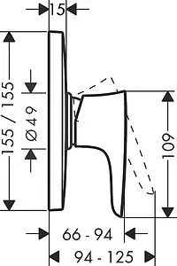 Смеситель для душа скрытого монтажа Hansgrohe PuraVida HighFlow белый/хром 15677400, 2