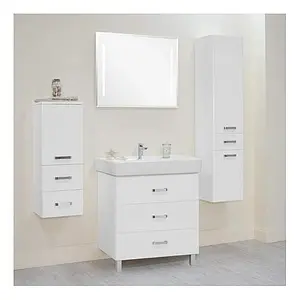 Тумба под умывальник напольная Aquaton Америна 80 M белый 1A169101AM010, 3