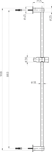 Душевая стойка Bossini Slim хром D40005.030