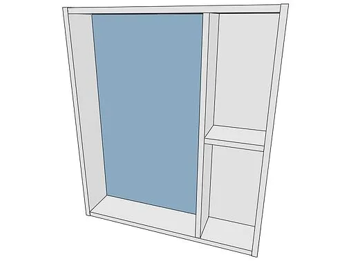 Шкаф-зеркало Айсберг Агата 60 белый DA6702HZ