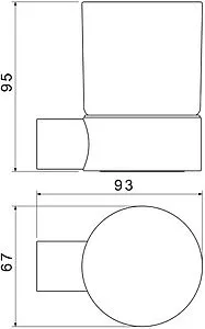Стакан Aquatek Лира чёрный матовый AQ4404MB, 2