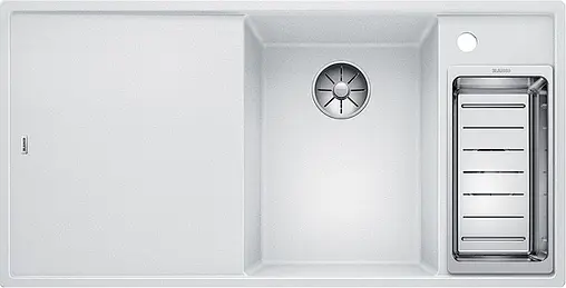 Мойка кухонная Blanco Axia III 6 S-F 100 R (доска стекло) белый 523492
