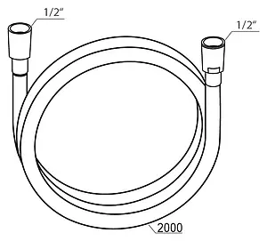 Шланг для душа Ravak SilverShine 914.02 200см хром X07P339, 2